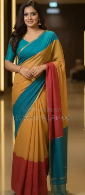 Half Silk Saree With Blouse Piece