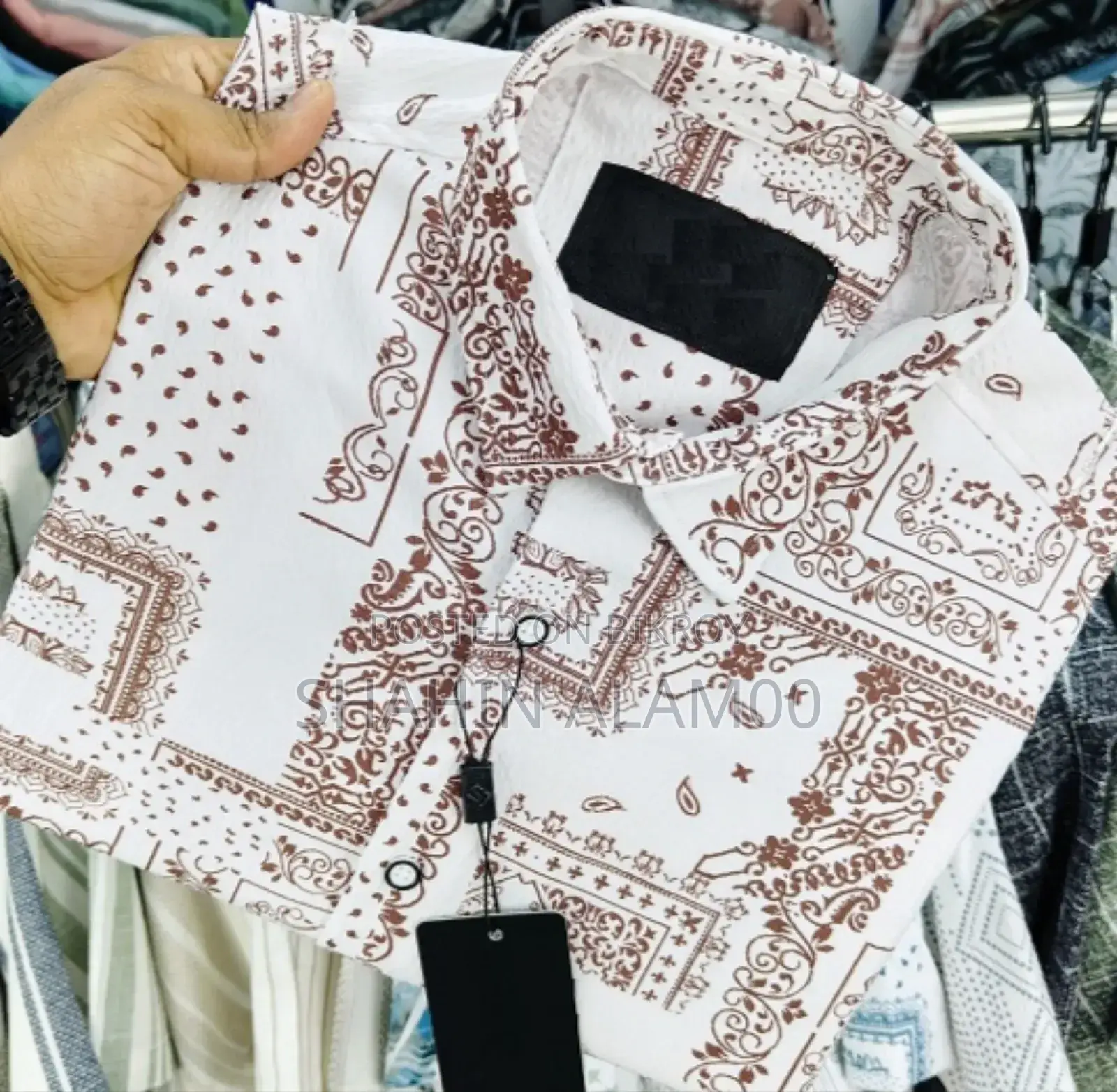 Luxury Popcorn Half Sleeve Print Shirt