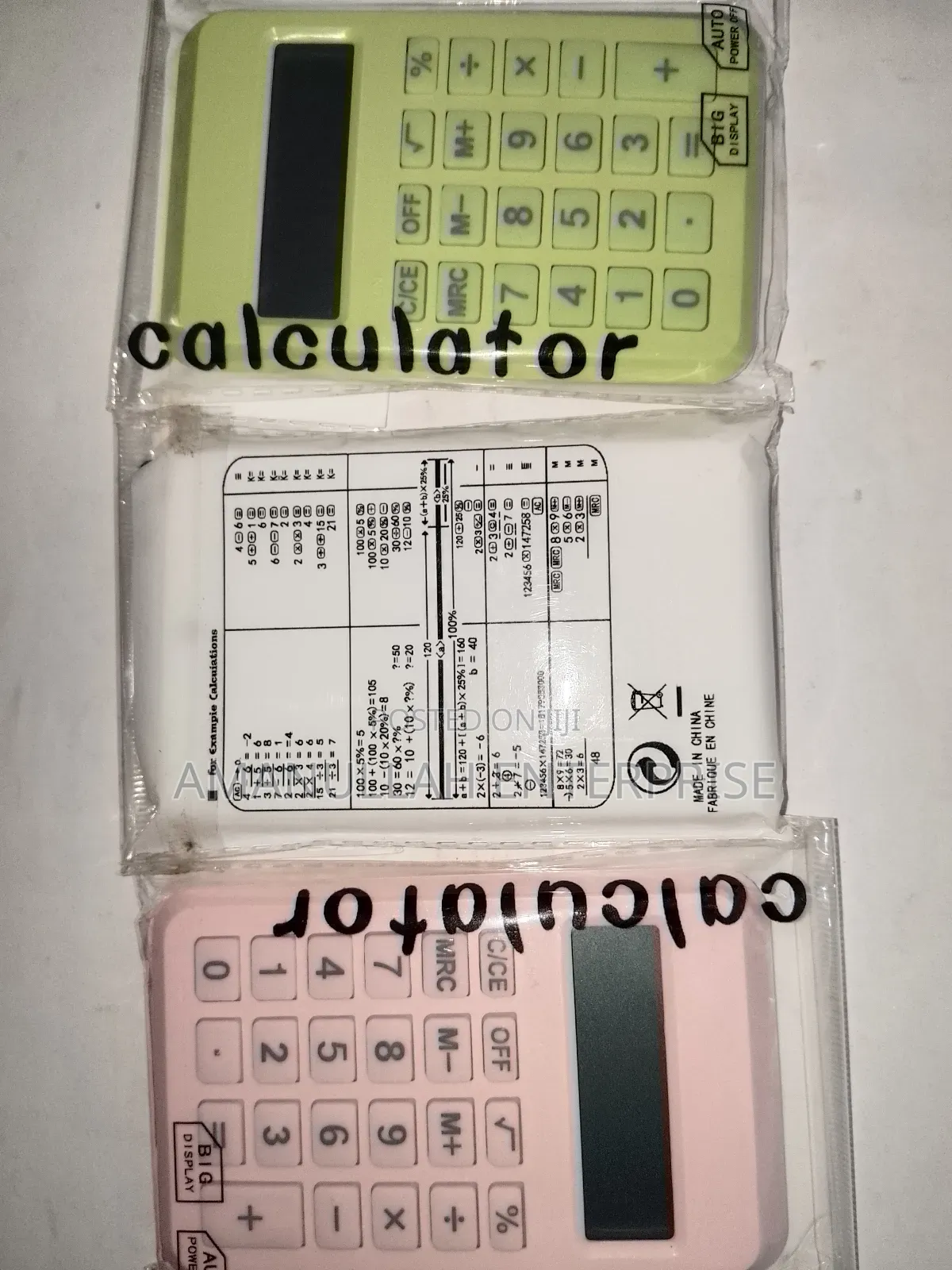 Calculater Mini Styles Size.