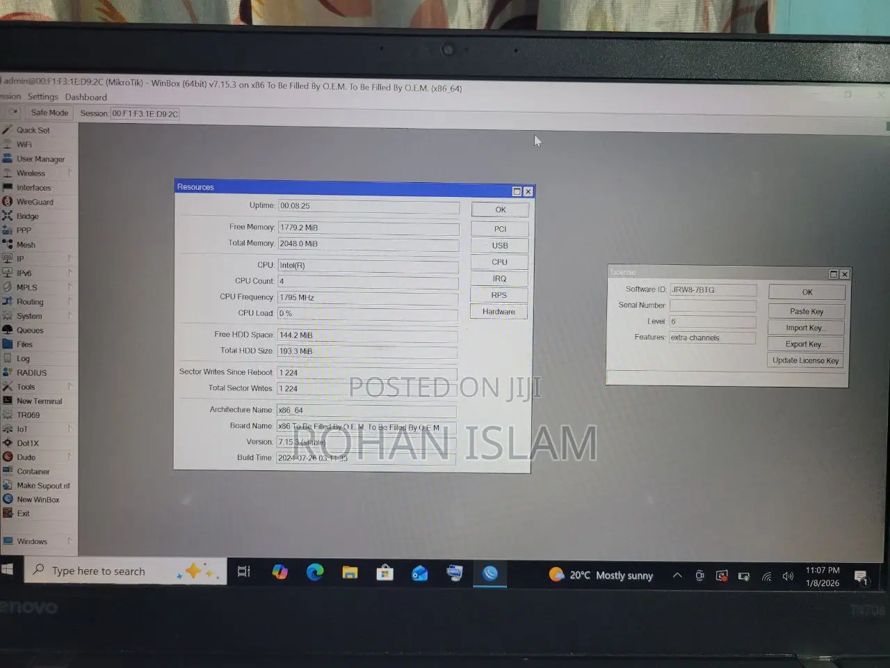 Customize Rackmount Mikrotik Pc 1u
