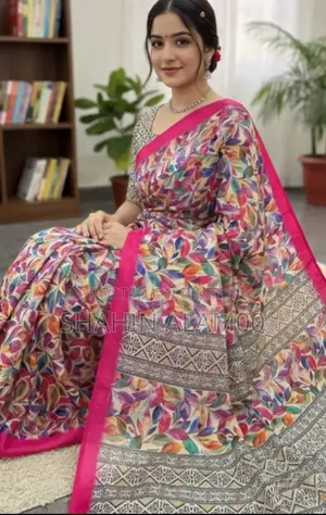 Chanderi Silk Saree With Blouse Piece