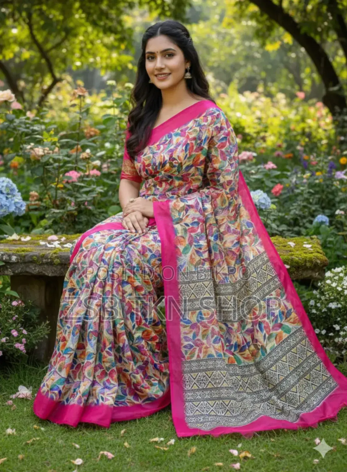 Chanderi Silk Saree With Blouse Piece