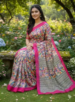 Chanderi Silk Saree With Blouse Piece
