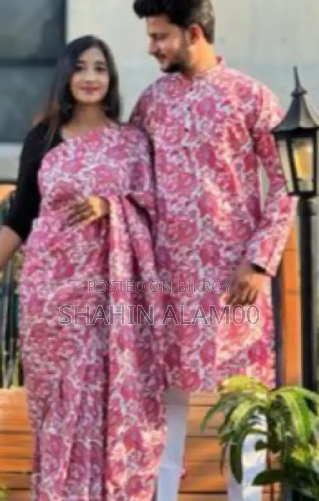 Premium Cotton Mix Digital Print Couple Set