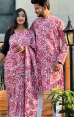 Premium Cotton Mix Digital Print Couple Set