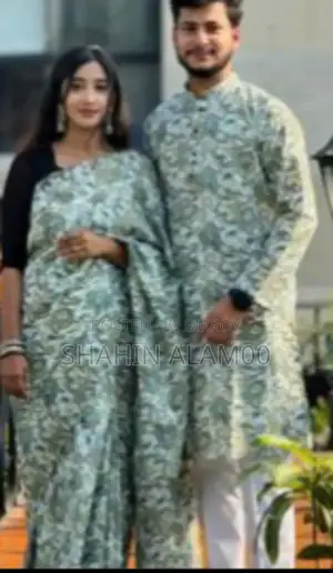 Premium Cotton Mix Digital Print Couple Set