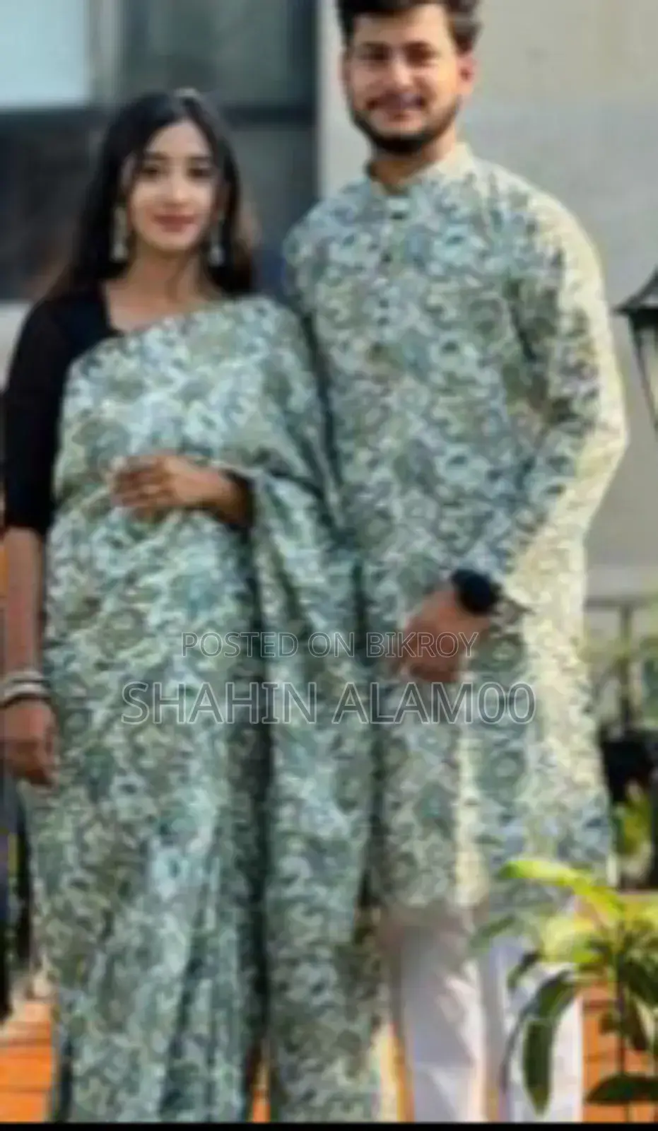 Premium Cotton Mix Digital Print Couple Set
