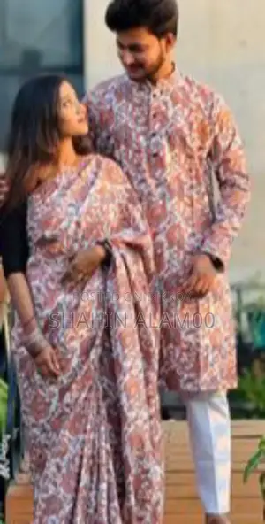 Premium Cotton Mix Digital Print Couple Set