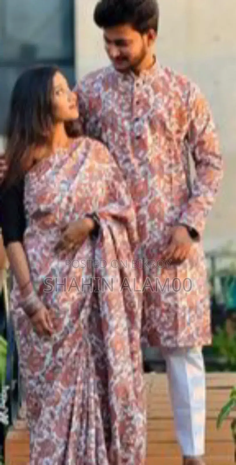Premium Cotton Mix Digital Print Couple Set