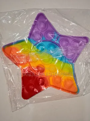 Rainbow Butterfly-Shaped Pop It Push Bubble Fidget Sensory Toy.