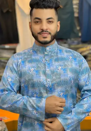 Print Panjabi Snap Button.
