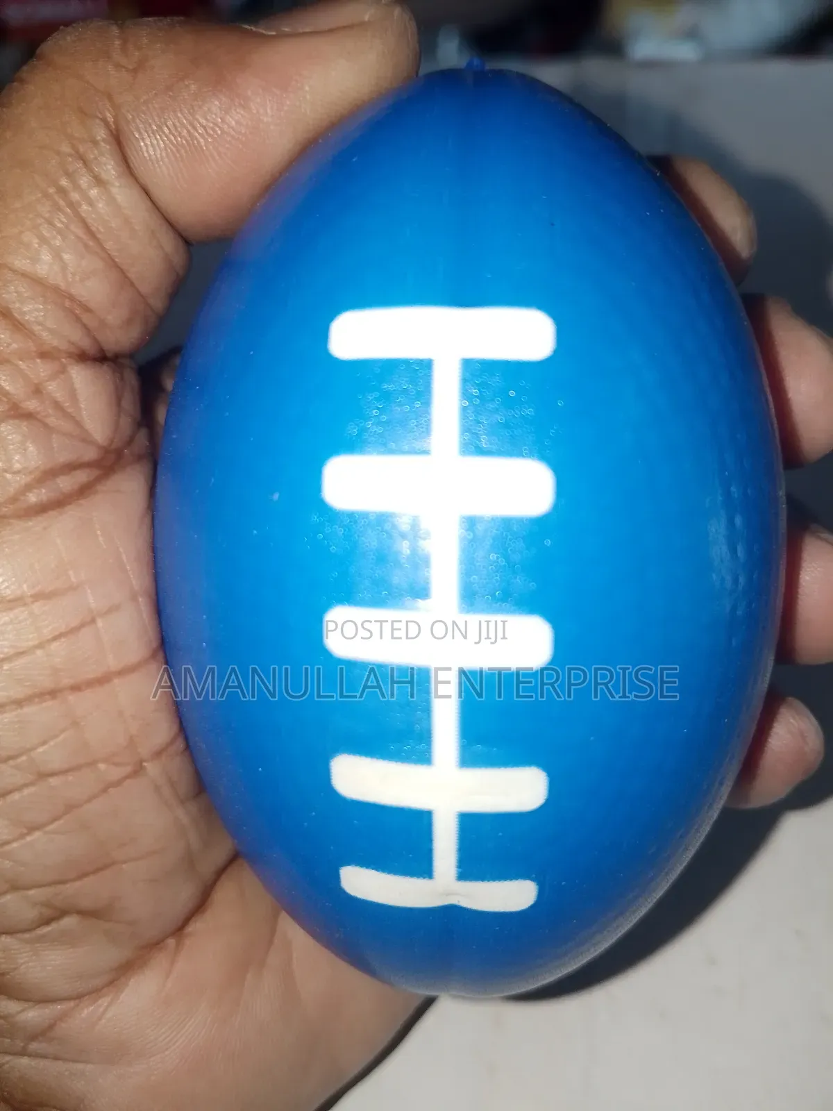 Hand Exercise Rugby Ball for Relief From Stress Soft Ball - Multicolor