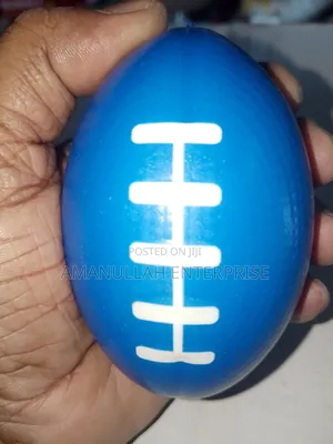 Hand Exercise Rugby Ball for Relief From Stress Soft Ball - Multicolor