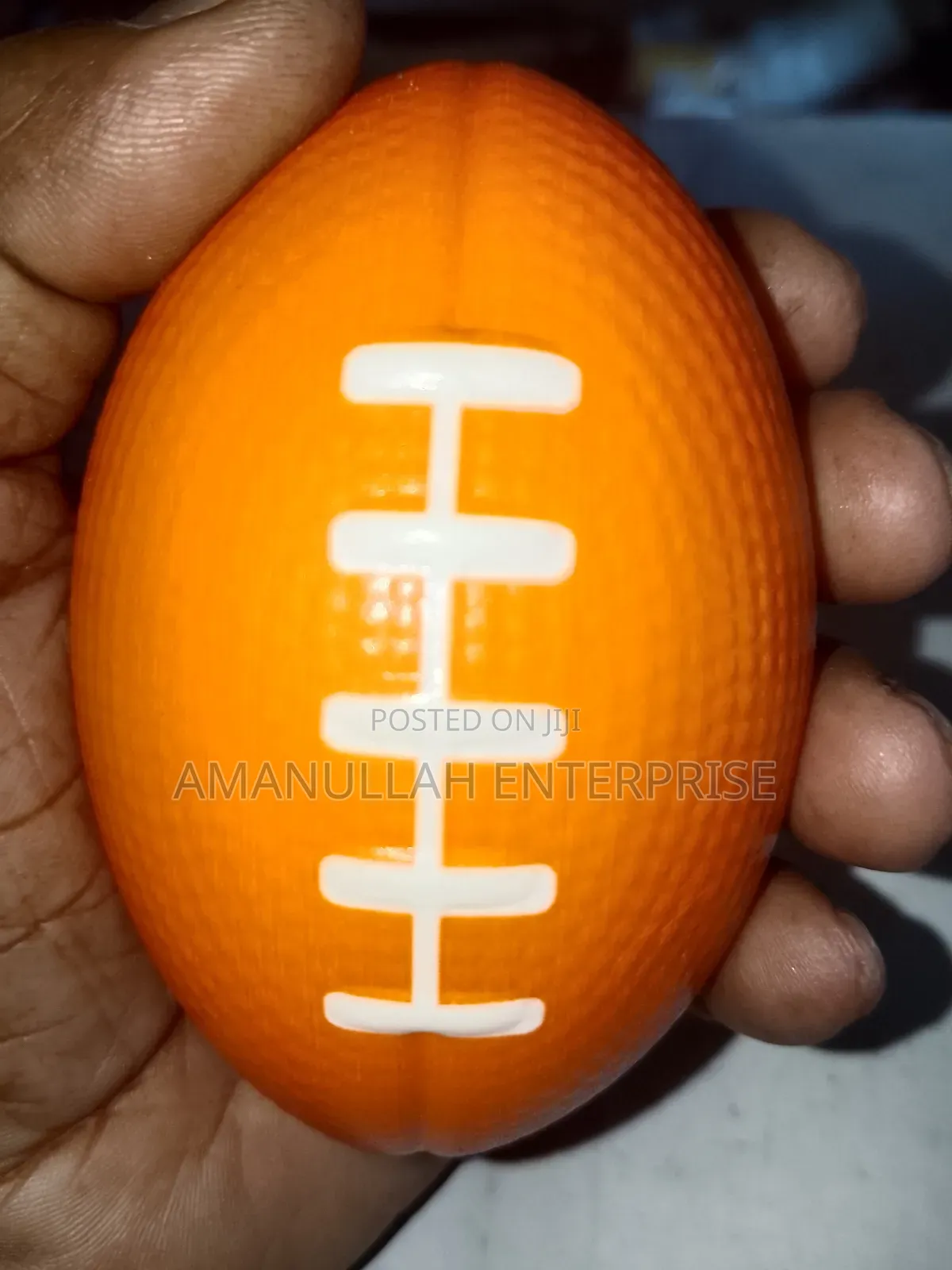 Hand Exercise Rugby Ball for Relief From Stress Soft Ball - Multicolor