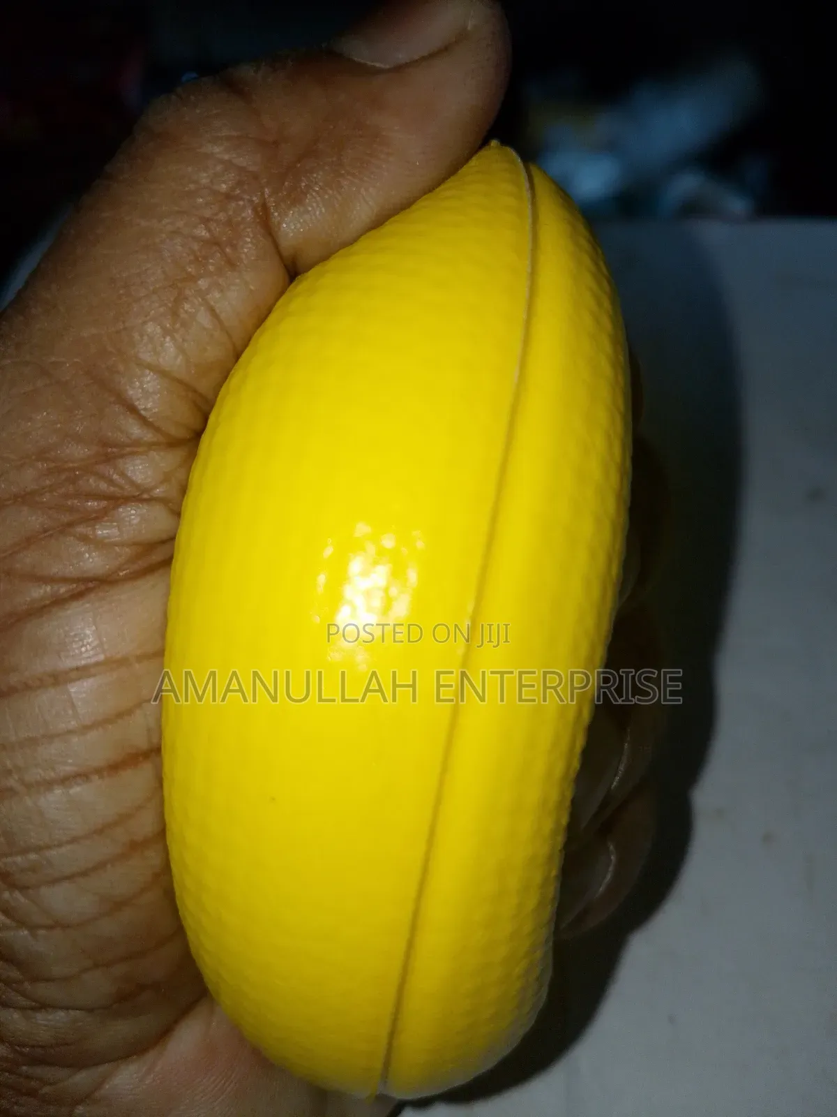 Hand Exercise Rugby Ball for Relief From Stress Soft Ball - Multicolor