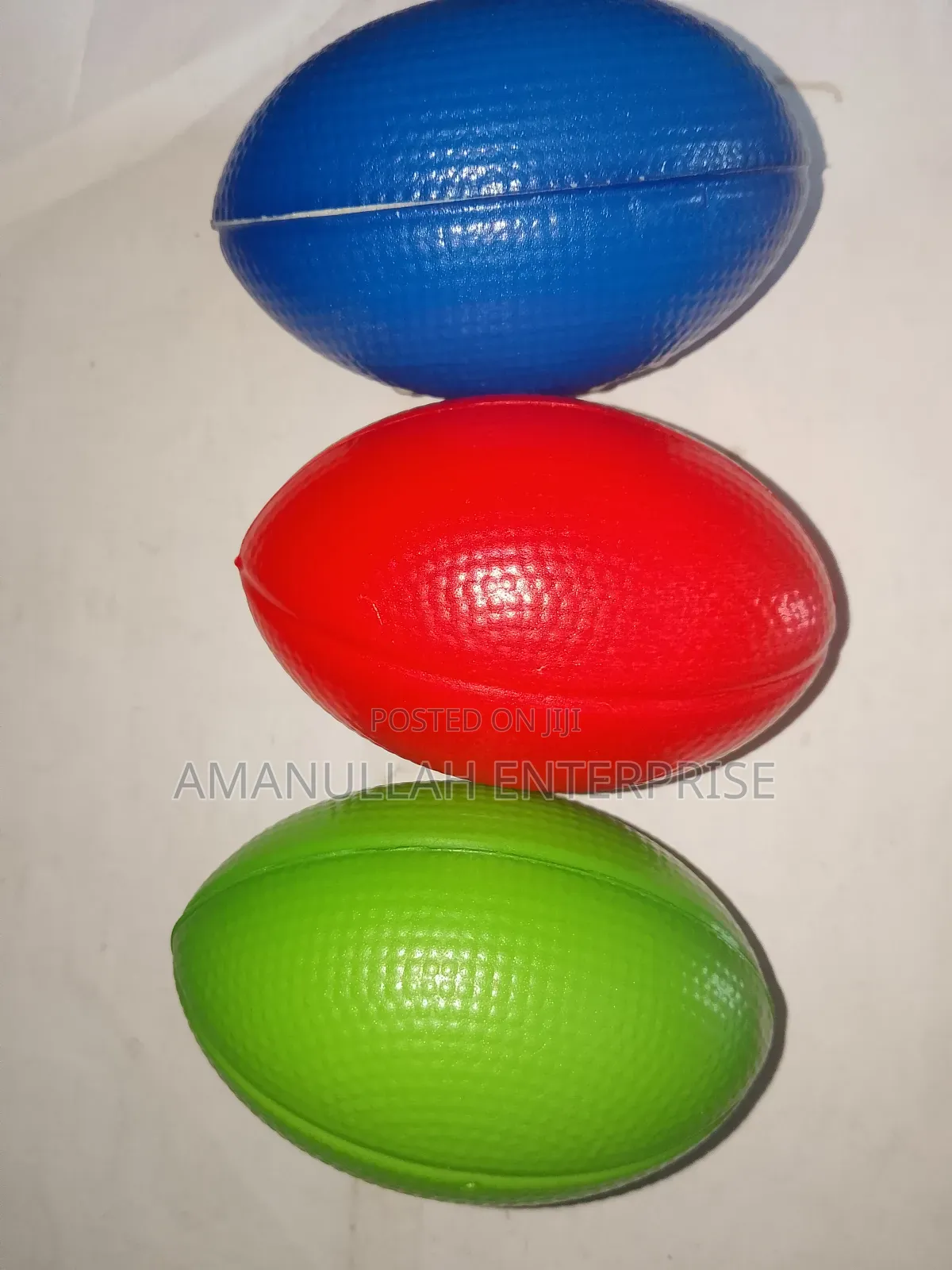 Hand Exercise Rugby Ball for Relief From Stress Soft Ball - Multicolor