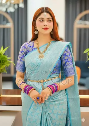 Silk Katan Saree With Blause PCS