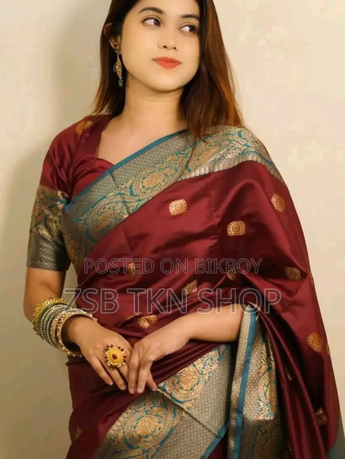 Katan Saree – with matching blouse piece
