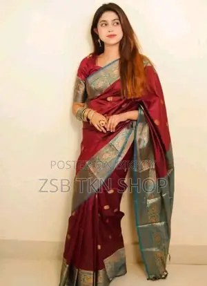 Katan Saree – with matching blouse piece
