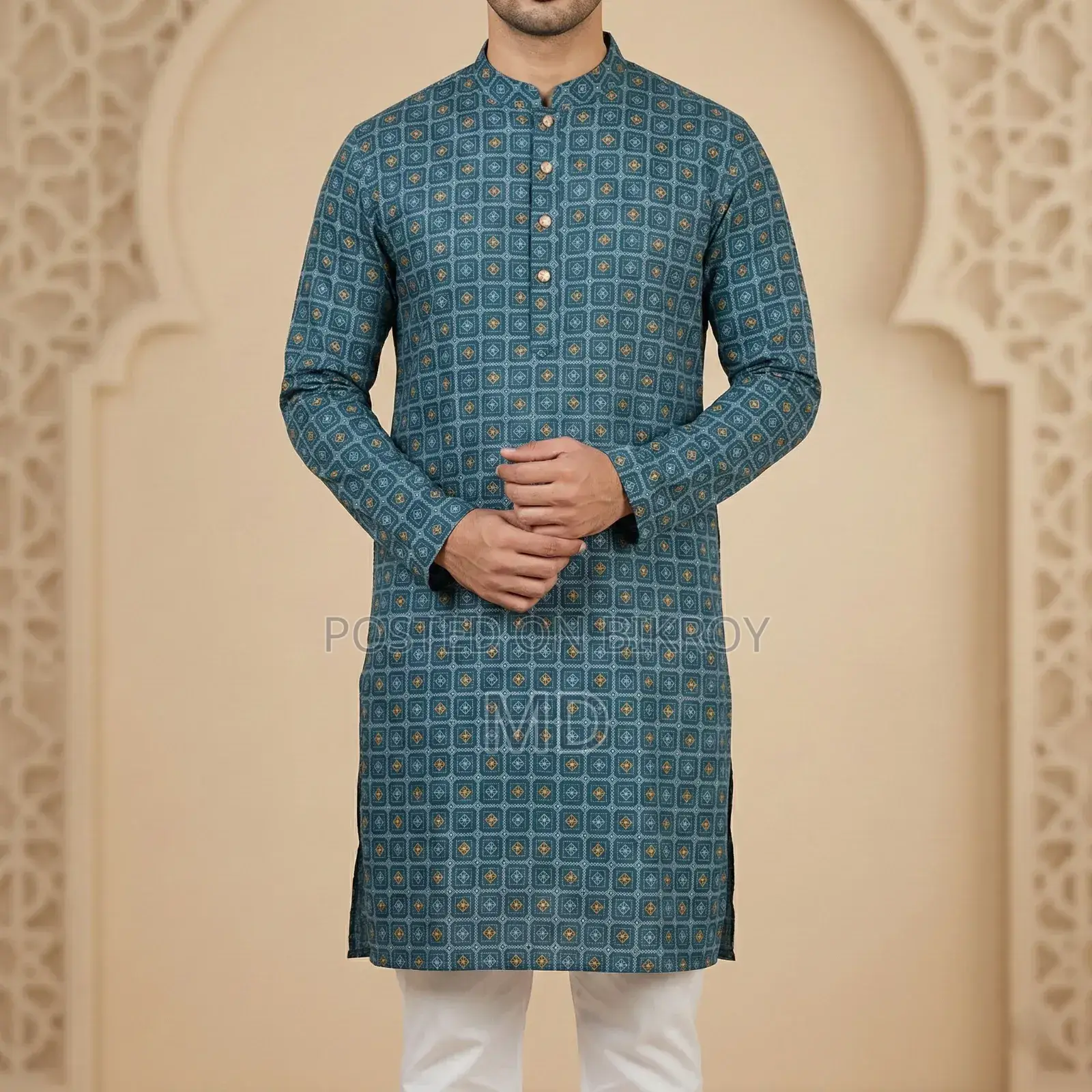 (12850) Men's Cotton Luxury Punjabi