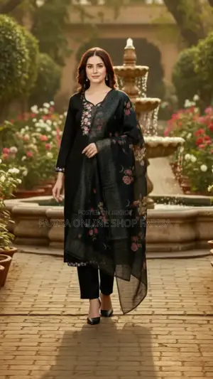 Ready Made Linen Three Piece – Embroidery Work