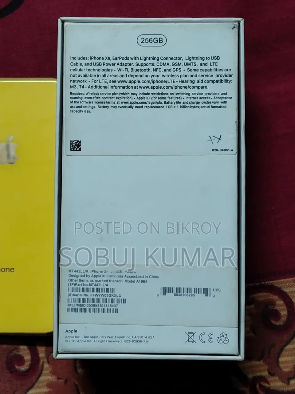 Apple iPhone XR 256 GB Yellow
