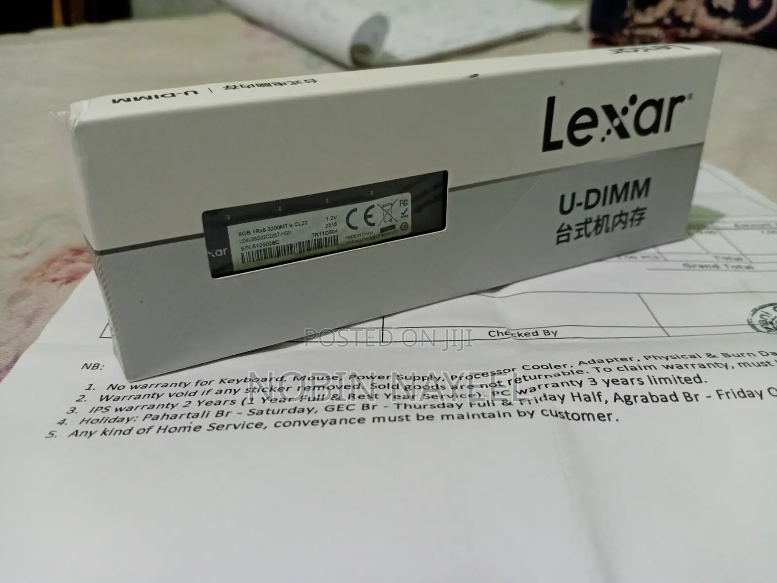 Lexar 8gb Ddr4 3200mhz Ram With 3 Years Official Warranty