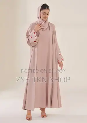 কোটি বোরকা ইনার এবং হিজাব ফুল সেট সহ