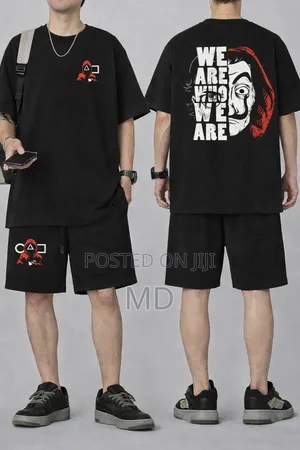 Premium Drop Shoulder T-Shirt Pant Combo