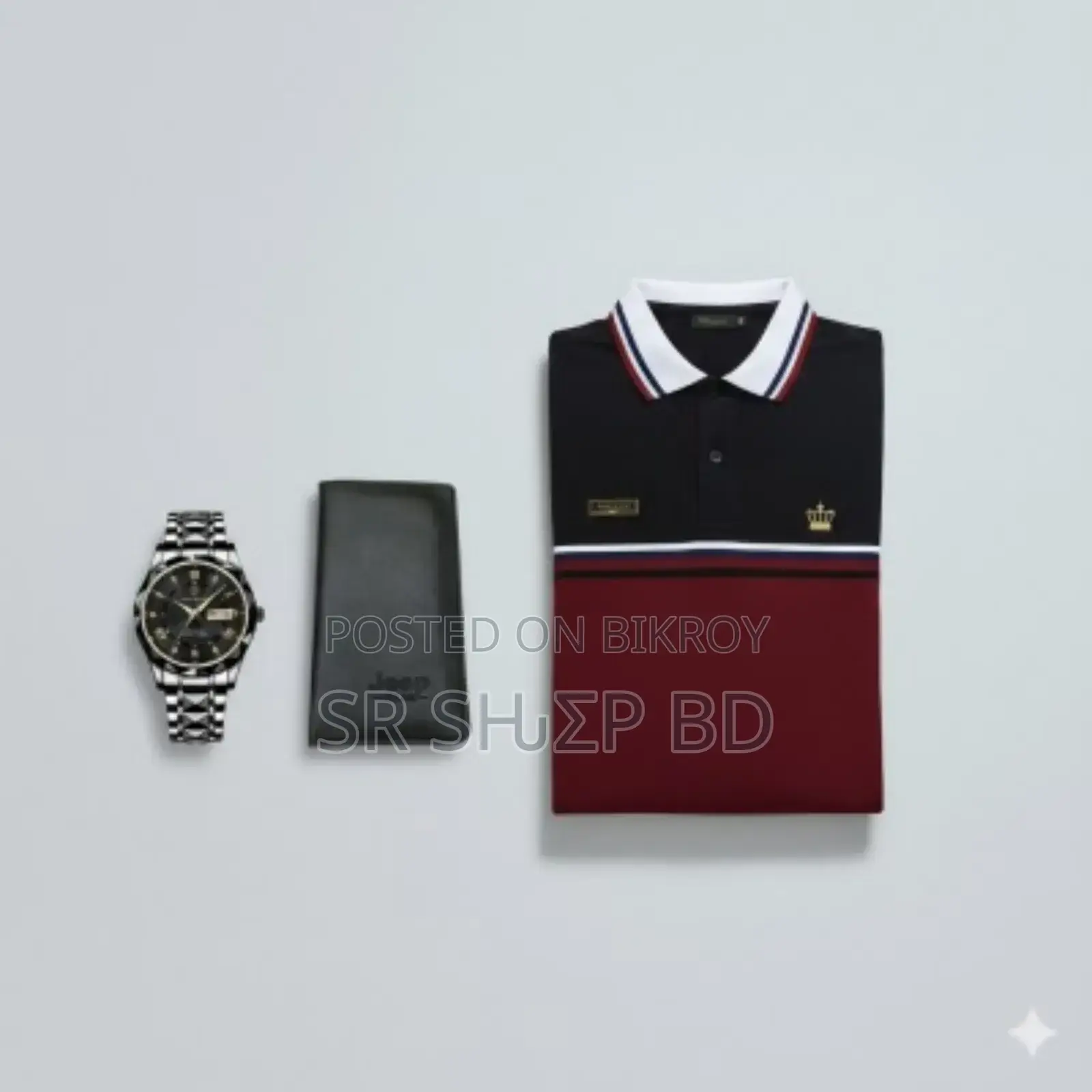 3 in 1 Combo ( Watch + Wallet + Polo Shirt )