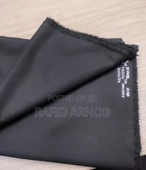 Raymond Fabric for Blazer and Pant (Black), 3.2 Guz or 3 Meter