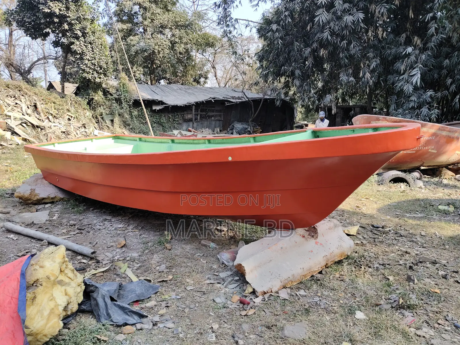 Medium Size Fiber or FRP Boat