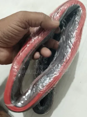 Coil of Red and Black PVC Insulated Flexible Electric Cable.