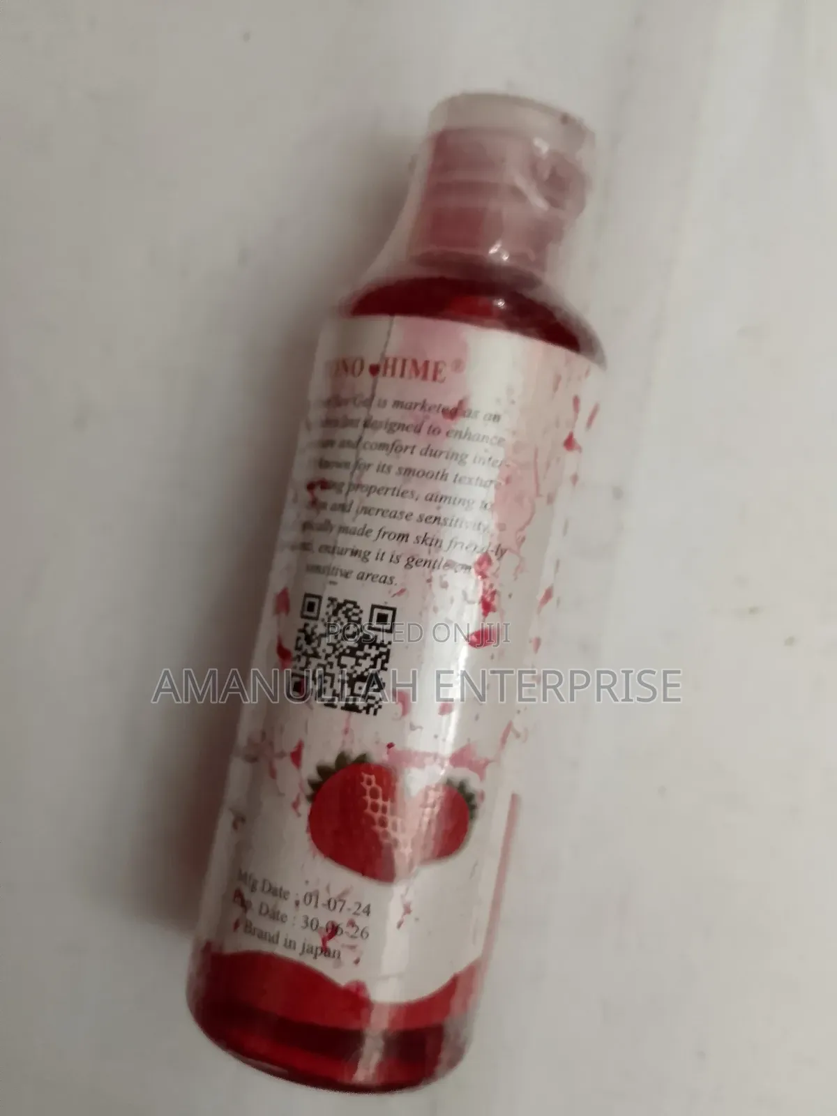 Tono Hime Water-Soluble Personal Lubricant Gel – Strawberry Scented.