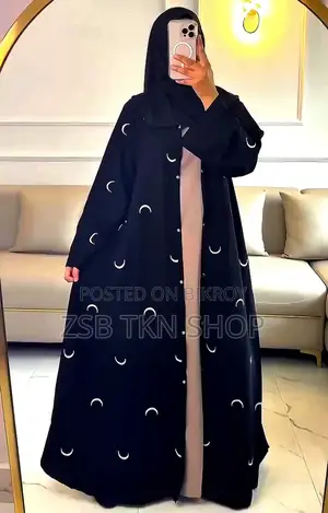 ​ মুন এমব্রয়ডারি বোরকা(হিজাবসহ)