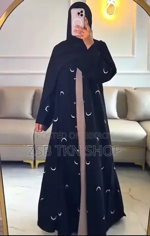 ​ মুন এমব্রয়ডারি বোরকা(হিজাবসহ)