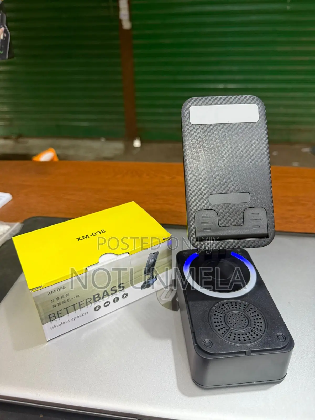 3-in-1 Wireless Speaker With Phone Holder Power Bank