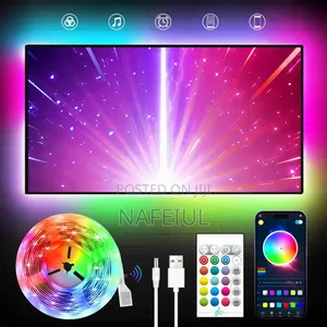 উচ্চ মানের SMD ১৬ ফুট RGB স্ট্রিপ লাইট, অ্যাপ এবং রিমোট উভয় দ্বারাই নিয়ন্ত্রিত