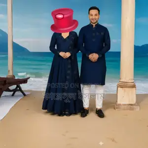ঈদ স্পেশাল কাপল পাঞ্জাবি থ্রি পিস