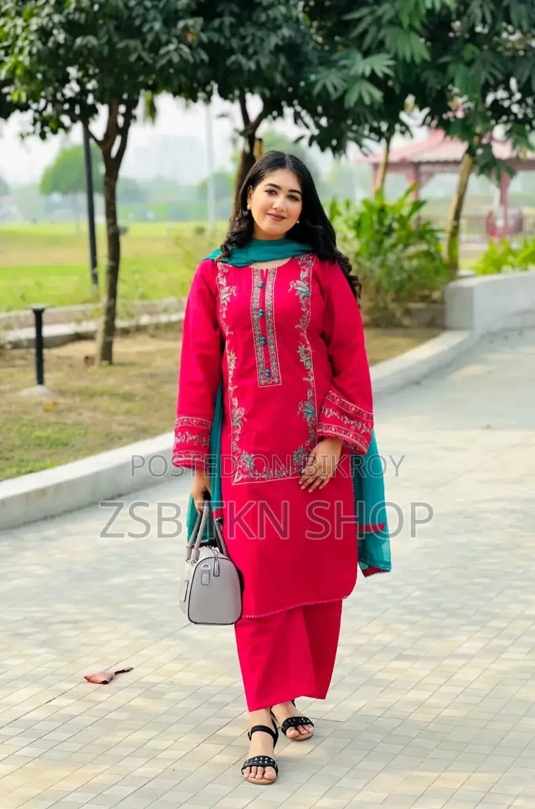 Fabrics Soft Cotton Readymade Three Piece