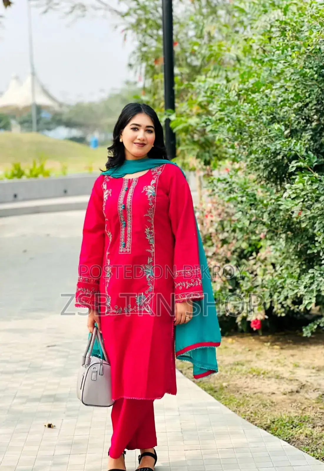 Fabrics Soft Cotton Readymade Three Piece
