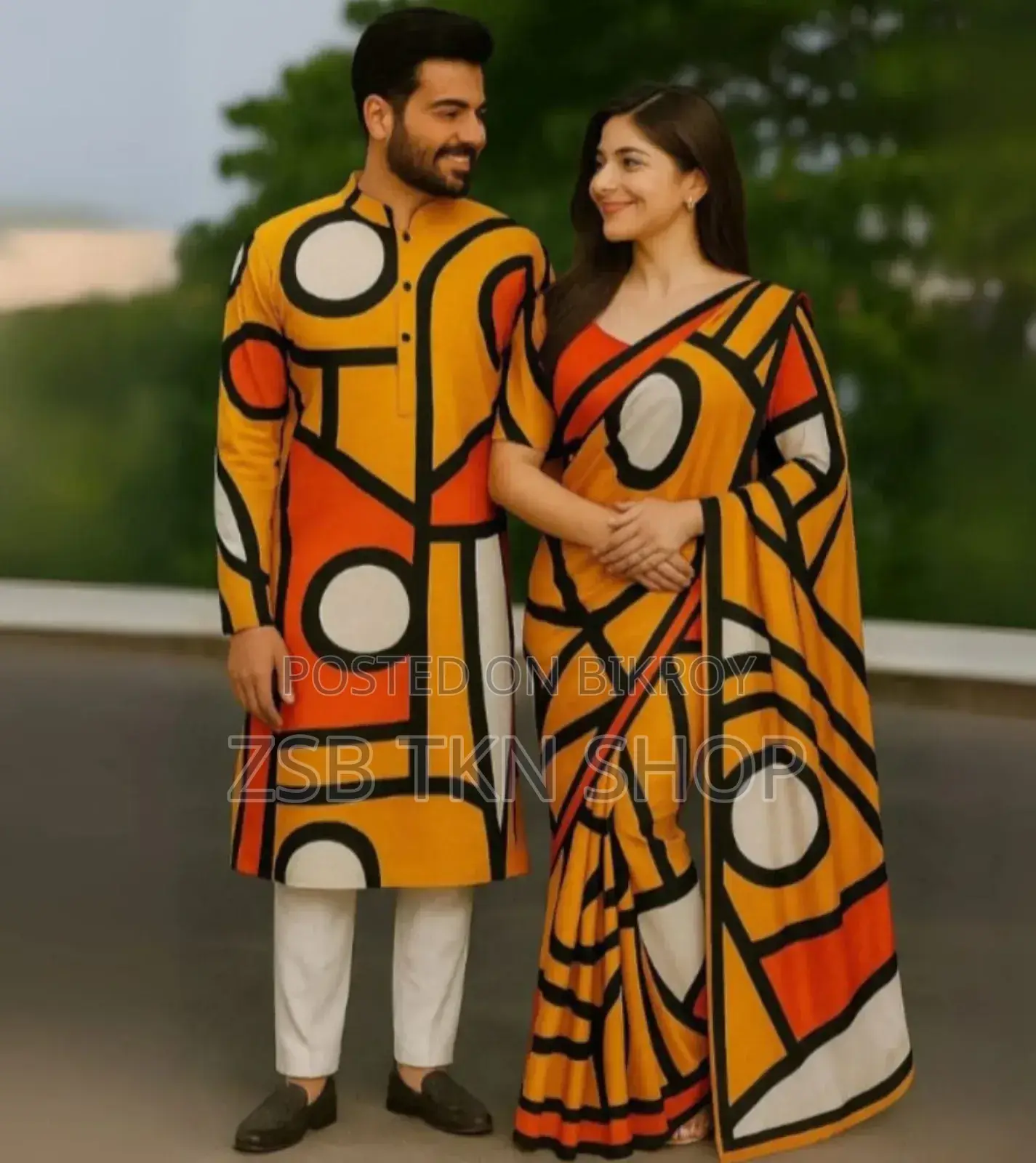ঈদ স্পেশাল কাপল শাড়ি পাঞ্জাবি কম্বো আপডেট কালেকশন