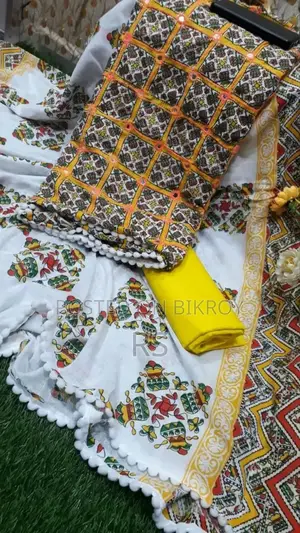 আড়ি কাজ করা সুতি থ্রী পিছ
সুতির থ্রী পিস