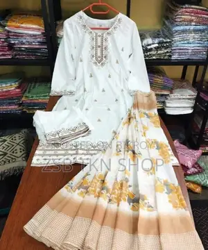 Readymade Embroidery Cotton Three Piece