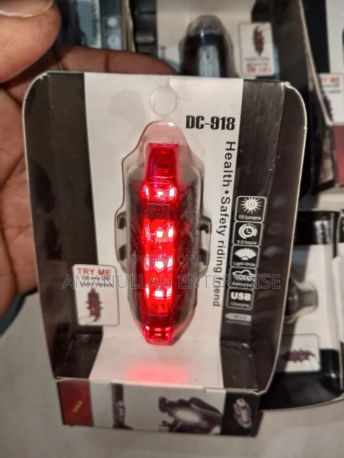 USB Rechargeable LED Bike Tail Light (01 Pcs)