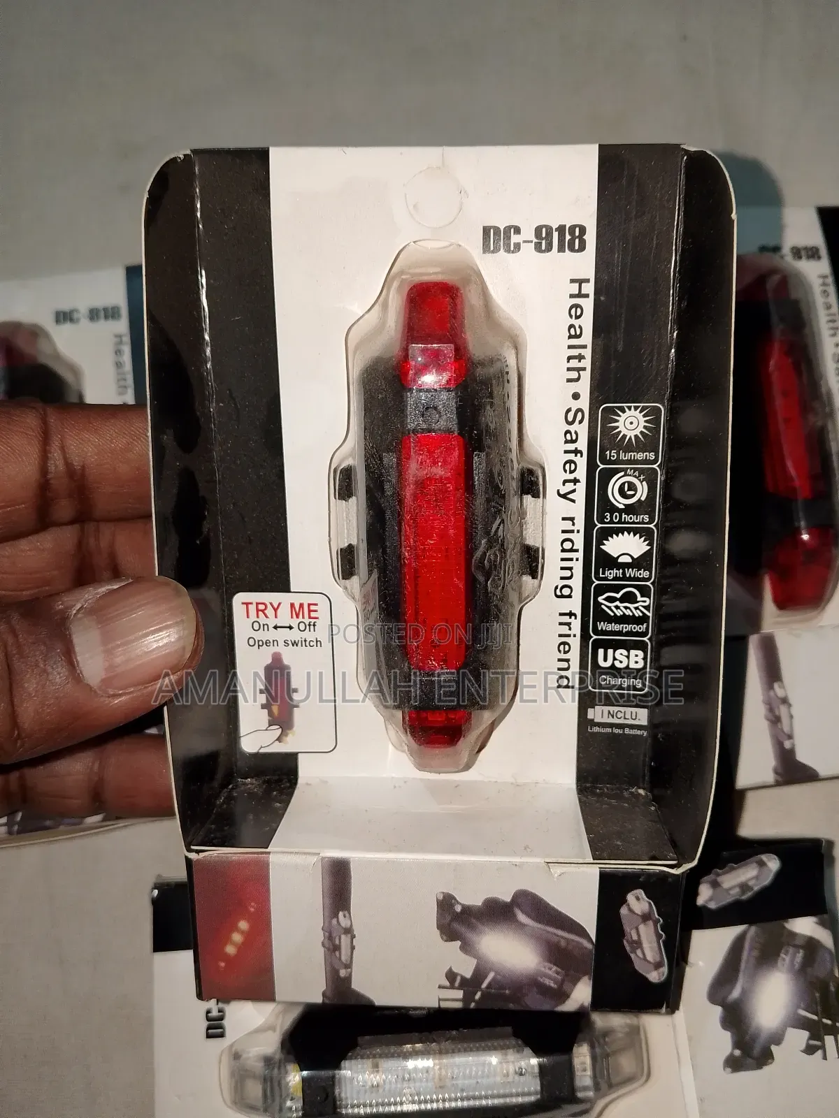 USB Rechargeable LED Bike Tail Light (01 Pcs)