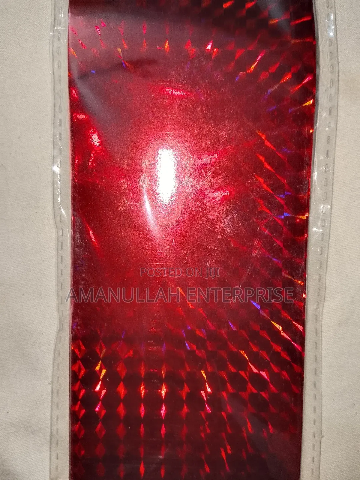 প্রিমিয়াম রেড হলোগ্রাফিক স্টিকার (০২ পিস)