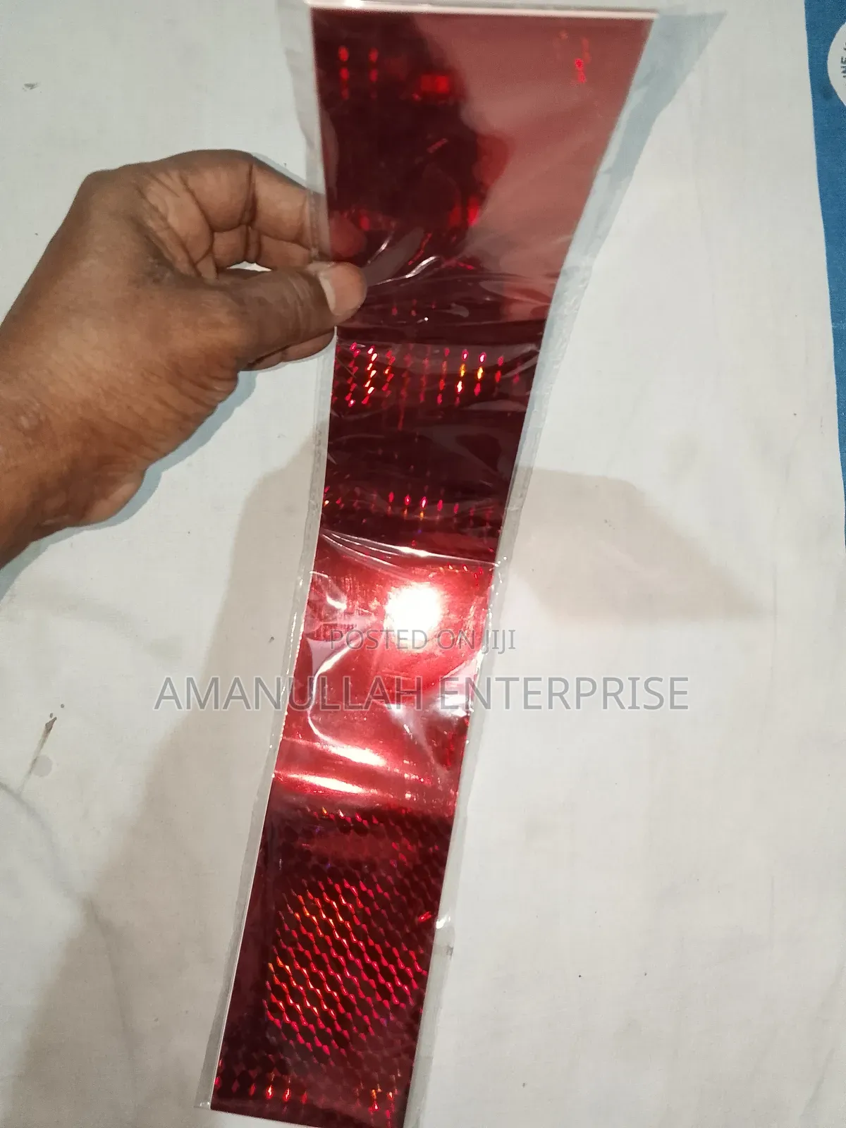 প্রিমিয়াম রেড হলোগ্রাফিক স্টিকার (০২ পিস)