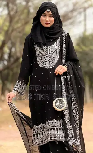 Soft Jorjet With Sequence Embroidery Three Piece