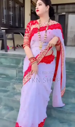 মাখন জর্জেট সিকোয়েন্স ওয়ার্ক শাড়ি ঈদ কালেকশন